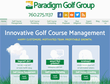 Tablet Screenshot of paradigmgolfgroup.com